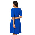 Cobalt - Back - Principles Womens-Ladies Belt Short-Sleeved Mini Dress