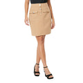 Camel - Front - Principles Womens-Ladies Button Detail Mini Skirt