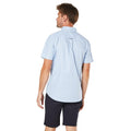 Light Blue - Back - Maine Mens Geo Abstract Short-Sleeved Shirt