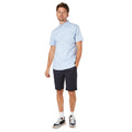 Light Blue - Side - Maine Mens Geo Abstract Short-Sleeved Shirt