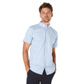 Light Blue - Front - Maine Mens Geo Abstract Short-Sleeved Shirt