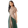 Green - Side - Principles Womens-Ladies Contrast Tie Belt Midi Dress