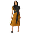 Black - Front - Principles Womens-Ladies Contrast Tie Belt Midi Dress