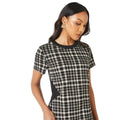 Monochrome - Side - Principles Womens-Ladies Checked Jacquard Shift Dress