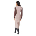 Chocolate - Back - Principles Womens-Ladies Colour Block Knitted Midi Dress