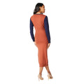 Navy - Back - Principles Womens-Ladies Colour Block Knitted Midi Dress