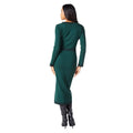 Forest - Back - Principles Womens-Ladies Knitted Tipped Midi Dress