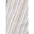 Tan - Side - Maine Mens Stripe Oxford Short-Sleeved Shirt