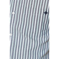 Navy - Side - Maine Mens Oxford Multi Stripe Short-Sleeved Shirt