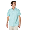 Green - Front - Maine Mens Oxford Multi Stripe Short-Sleeved Shirt