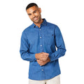 Mid Blue - Front - Maine Mens Denim Long-Sleeved Shirt