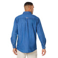 Mid Blue - Back - Maine Mens Denim Long-Sleeved Shirt