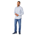 Light Blue - Side - Maine Mens Brushed Long-Sleeved Shirt