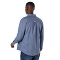 Mid Blue - Back - Maine Mens Brushed Long-Sleeved Shirt