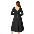 Black - Back - Principles Womens-Ladies Ponte Shawl Collar Midi Dress