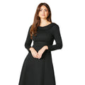 Black - Side - Principles Womens-Ladies Ponte Shawl Collar Midi Dress