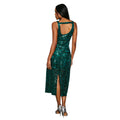 Green - Back - Principles Womens-Ladies Sequin Scoop Neck Midi Dress