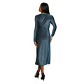 Green - Back - Principles Womens-Ladies Glitter Jersey Wrap Dress