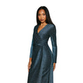 Green - Side - Principles Womens-Ladies Glitter Jersey Wrap Dress