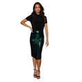 Green - Side - Principles Womens-Ladies Sequin Midi Skirt