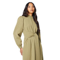 Olive - Side - Principles Womens-Ladies Valerie Keyhole Midi Dress