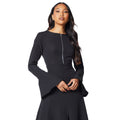 Black - Side - Principles Womens-Ladies Zip Front Midi Dress