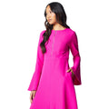 Pink - Side - Principles Womens-Ladies Zip Front Midi Dress