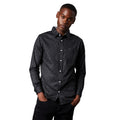 Black - Front - Maine Mens Geometric Long-Sleeved Shirt