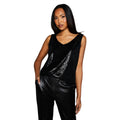 Black - Front - Principles Womens-Ladies Sequins V Neck Top