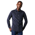 Dark Blue - Front - Maine Mens Corduroy Long-Sleeved Shirt