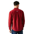 Red - Back - Maine Mens Corduroy Long-Sleeved Shirt