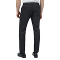 Grey - Back - Red Herring Mens Half Elasticated Waist Slim Trousers