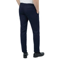 Navy - Back - Red Herring Mens Half Elasticated Waist Slim Trousers