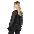 Black - Back - Principles Womens-Ladies Metallic Bar Detailed Blouse