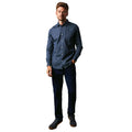 Blue - Lifestyle - Maine Mens Tudor Tile Print Long-Sleeved Shirt