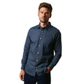 Blue - Front - Maine Mens Tudor Tile Print Long-Sleeved Shirt