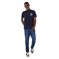 Dark Blue - Side - Maine Mens Mid Wash Slim Jeans