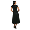 Black - Back - Principles Womens-Ladies Metallic Jersey Ruched Midi Dress