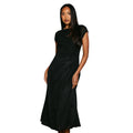 Black - Lifestyle - Principles Womens-Ladies Metallic Jersey Ruched Midi Dress