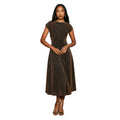 Bronze - Front - Principles Womens-Ladies Metallic Jersey Ruched Midi Dress