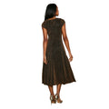 Bronze - Back - Principles Womens-Ladies Metallic Jersey Ruched Midi Dress