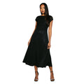 Black - Front - Principles Womens-Ladies Metallic Jersey Ruched Midi Dress