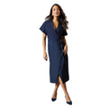 Navy - Front - Principles Womens-Ladies Button Detail Wrap Dress