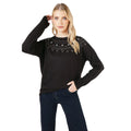 Black - Front - Principles Womens-Ladies Hot Fix Fair Isle Jumper