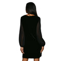 Black - Back - Principles Womens-Ladies Chain Detail Velvet Shift Dress