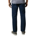 Navy - Back - Maine Mens Twill Stretch Straight Leg Jeans