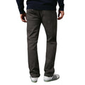 Grey - Back - Maine Mens Twill Stretch Straight Leg Jeans