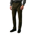 Khaki Green - Front - Maine Mens Twill Stretch Straight Leg Jeans