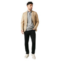 Stone - Front - Maine Mens Smart Cotton Regular Blazer