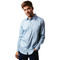 White - Front - Maine Mens Tile Print Long-Sleeved Shirt